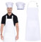 2 Stück Kochmütze Anzug, Cremeweiß Kochmütze Universal Schürze Langlebig Kochschürze Herren Kochschürze weiß Küchenschürze Herren und Kochschürze Damen für Koch Zum Kochen Zu Hause