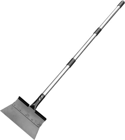 Pelle à bord plat - Pelle à neige plate - Grattoir à glace robuste pour le jardin | Grattoir à neige avec poignée réglable - Pelle de nettoyage de neige multifonctionnelle