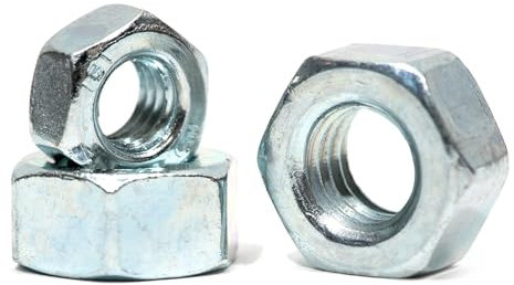 M7 (7mm) Hexagon Full Nuts Zinc Plated Steel DIN 934 (Pack of 20) A01B