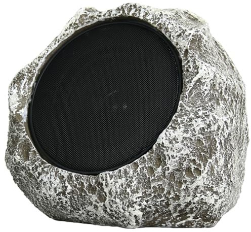 MOUNTTU Outdoor Rock Speakers 9x7x7'' Waterproof Solar-Powered/USB Wireless Outdoor Speakers Rechargeable for Garden Patios Villas Parks Camping Wireless Subwoofer