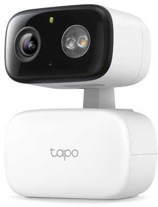 Tapo C206 Mini Caméra de Surveillance WiFi intérieure et extérieure HD 1080p 360°, IP65, Vision Nocturne Couleur, détection IA, détection de Personne et Notification gratuites