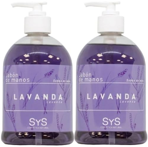 Laboratorio SyS Jabón de Manos con Lavanda, Dispensador, 500ml, Pack de 2 Unidades