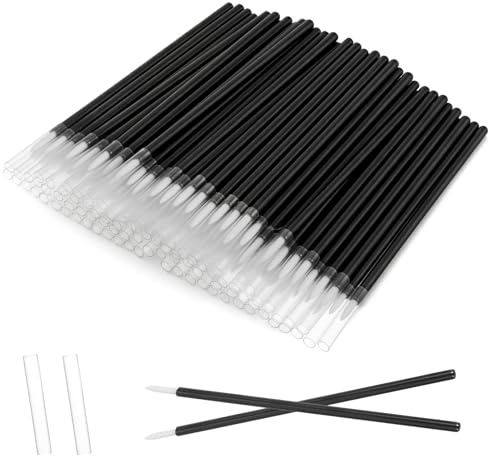 Juego de 100 brochas para delineador de ojos, delineador de ojos de punta fina, herramienta aplicadora desechable para maquillaje preciso de ojos, aplicadores de sombra de ojos, pinceles de nailon
