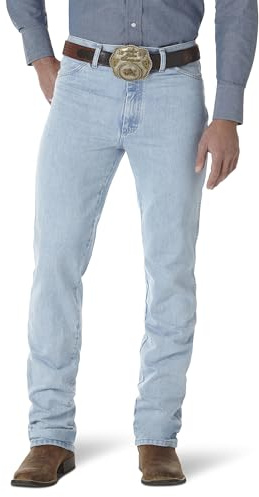 Wrangler Men's Cowboy Cut Slim Fit Jean, Bleach, 31x30