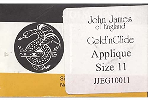 Colonial Needle JJEG100-11 Gold'n Glide Applique Hand Needles, Size 11, 10-Pack