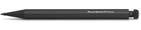 Kaweco SPECIAL Druckbleistift Schwarz 2.0 mm I Mechanischer Bleistift aus hochwertigem Aluminium zum Zeichnen I Luxuriöser Druck-Bleistift nachfüllbar ohne Radiergummi I Druckminenbleistift 14 cm
