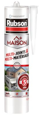 Rubson Mastic Perfect Home Universal Multi-Applications Transparent, mastic élastique & puissant, pour fissure et joint silicone transparent, 280 ml - Amazon Vine