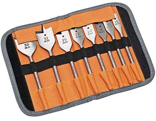 Bahco 9529S8 Jeu de 8 mèches à bois plates dans étui (Import Grande Bretagne)