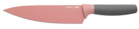 Berghoff Leo con rivestimento in ceramica antiaderente, coltello da chef con manico soft touch, rosa, 19 cm