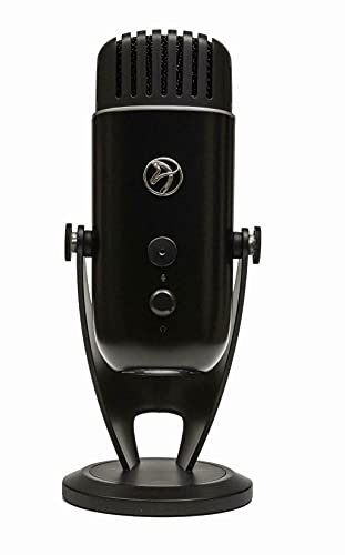 Arozzi Colonna Professional USB Condenser Microphone for PC, Mac, Gaming, Recording, Streaming, Podcasting on PC, Desktop Mic with Multi Pick-up Patterns - Black