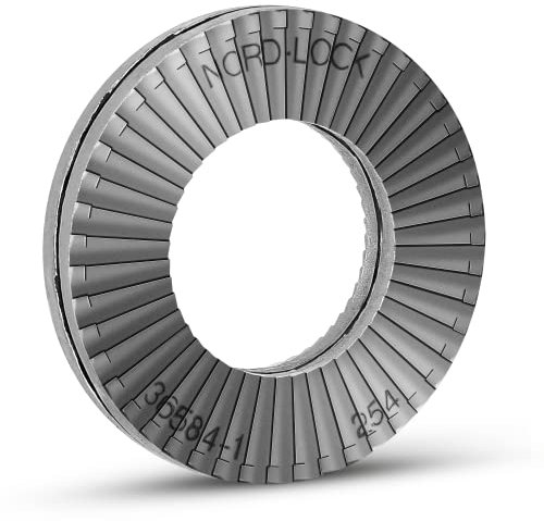 Rondelle di sicurezza a cuneo in acciaio inossidabile Nord-Lock, diametro esterno allargato, NL20spss-254 | 2 pezzi per M20 | 21,4 mm x 39 mm x 3,2 mm