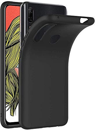 COPHONE® Coque Noir Compatible avec Huawei P Smart Z, Housse Etui Noir en Gel TPU Silicone Souple Ultra Mince avec Anti Choc