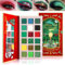 Afflano Verde Ombretti Palette Trucco Natalizio, Multicolore Verde Rosso Palette di Ombretti, Christmas Makeup Eyeshadow Rosso Glitter Ombretto Bianco Nero Verde Scuro Colori Per Trucco Grinch