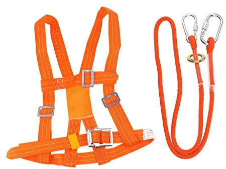 SwaYve Imbracatura Di Sicurezza per Lavoro in Quota, Cintura Di Sicurezza con Gancio Protezione Anticaduta Kit Di Sicurezza Protezione Di Sicurezza Arresto Caduta per Arrampicata su Tetti/Small Buckle