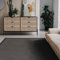 Interiyou Sisal Teppich Siena - 140x200 cm Schwarz - rutschfeste Unterseite mit Bordüre - perfekt für Wohnzimmer, Schlafzimmer, Kinderzimmer, Esszimmer, Küche, Flur