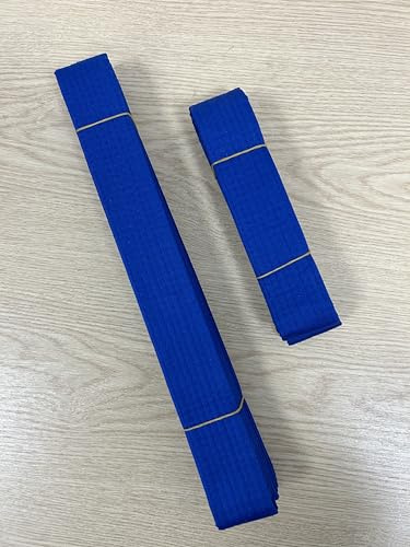 MARTIAL ARTS BELTS Kids & adults, KARATE, TAEKWONDO, JUDO, KICKBOXING, BELTS 150cm & 280cm (Blue, 150cm)