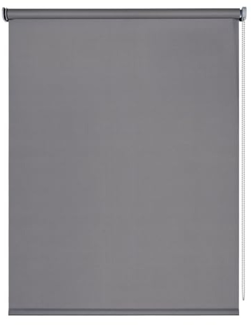 Estores enrollables Opacos Premium, Estor Opaco para Máxima Privacidad con Fácil Instalación en Techo o Pared, Persiana Opaca para Salon o Dormitorio STORESBASIC Gris 45x180