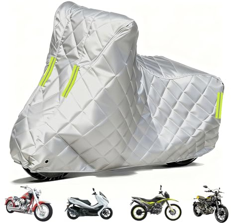 Telo Moto da Esterno Interno per Lance Havana Classic 125,Telo Motociclo Ispessito,Antipolvere Resistente a Pioggia Neve Raggi UV Umidità e Graffi con Strisce Riflettenti