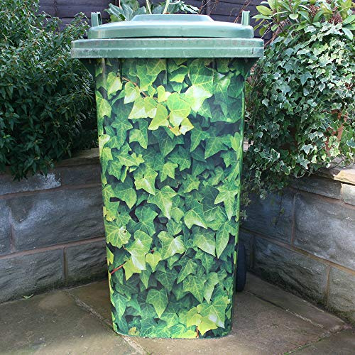 DOTTY DEALS Wheelie Bin Cover Decorative Vinyl Wrap Around 4 Sheet Cover Panels
