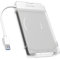 ICY BOX IB-AC703-U3 Adattatore da USB 3.0 (UASP) a SATA per 2,5” (6,35 cm) HDD/SSD con Protezione per Adattatore & unità, SATA III, Bianco/Trasparente
