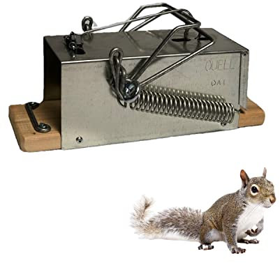 Pieges Ouell Traps Piège à Écureuil - Extermination Rapide - Piège Extérieur - Anti Rongeur - sans Cruauté