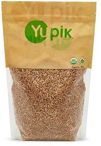 Yupik Organic Kamut Grains, 2.2 lb (35.2 oz), Non-GMO, Vegan, Kosher, Raw Whole Grains, Khorasan Wheat, Nutty Flavor, Source of Fiber & Iron, Ideal for Cooking & Sprouting