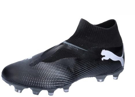 Puma Men Future 7 Match+ Ll Fg/Ag Soccer Shoes, Puma Black-Puma White, 10.5 UK