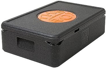 THE BOX Thermobox Gastro klein - Volumen: 60 x 40 x 18,5 cm (21 Liter) - Nutzhöhe: 12 cm - Farbe: schwarz - 1 Isolierbox aus EPP Kunststoff
