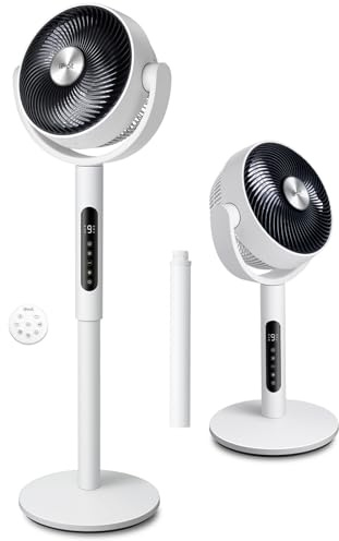 Levoit Standing Fan for Bedroom, 120° Oscillating Fan, 20dB quiet for Sleep