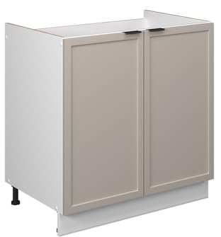 Vicco Spülenunterschrank Fame-Line, GrauBeige, 80 cm ohne Arbeitsplatte