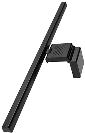 HOMSFOU Lampada da Monitor LED Anti Luce Blu Luminosità Regolabile 5w, Design Irregolare Nero in Abs e Metallo per Cura della Vista Multi-uso