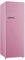 SCHOEPF – RKS245P Vollraum-Kühlschrank 145,6 cm – Retro Design – 238 L – LED-Beleuchtung – Höhenverst. Füße – 40 dB – Pink – Freistehend – Vintage Look - Getränkekühlschrank, Standardkühlschrank