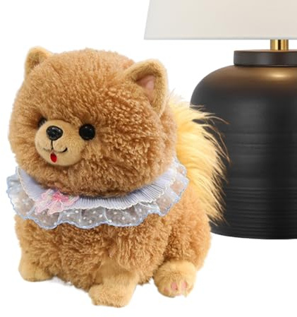 Generisch Perros de peluche de 25 cm – Suave peluche realista con bonito diseño de cachorro, juguete suave para niños, niñas, novia, familia, regalo, decoración y consuelo
