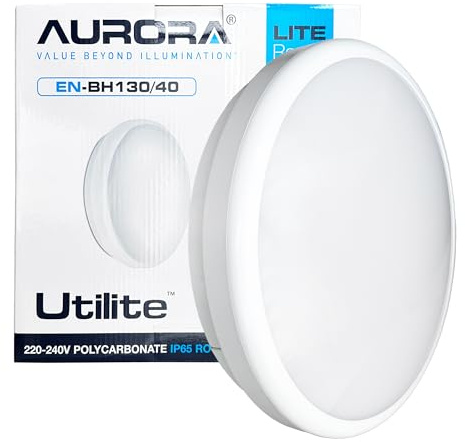 Aurora LED Wall & Ceiling Light 30W IP65 Waterproof Bulkhead 4000K 2800lm 300mm Round EN-BH130/40