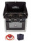 CO-01 Gaskocher 2 flammig Campingkocher mit Gas Backofen mit Deckel Gasgrill Gasherd Ofen inkl. Gasschlauch-Regler Set