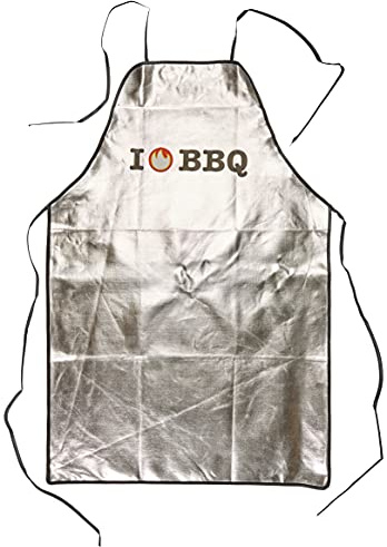 Fuegonet 231457 - Delantal protector de calor, 21 x 33 x 2 cm, color plateado