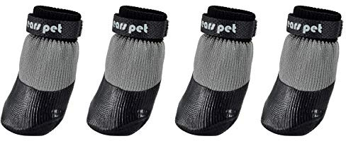 Avaner Lot de 4 Bottes pour Chien de Protection étanche Chaussettes Antidérapantes Chaussures pour Chiens de Petite et Moyenne Taille - M