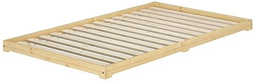 Erst-Holz Tre varianti di futon giapponese una piazza e mezza 120x200 in Pino laccato V-60.47K-12Doghe in assi di legno rigide incl.