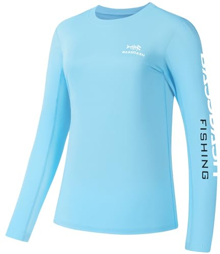 Bassdash Camiseta de Manga Larga para Mujer con protección Solar UPF 50+ UV de Secado rápido para Pesca Senderismo y Kayak