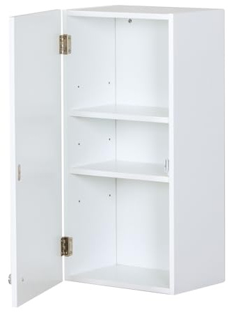 KARAT - Armoire pour Salle de Bain - Meuble de Toilettes avec étagères réglables - Bathroom Cabinet - Armoire à Pharmacie - Tiroir Amovible (Nebraska, 20 cm (P) x 30 cm (L) x 60 cm (H))