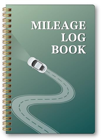 KAICN Mileage Log Book - Vehicle Mileage Log Track Odometer for Business Driving or Rideshare Driving Car Tracker for Taxes Vehicle Expense(Green)