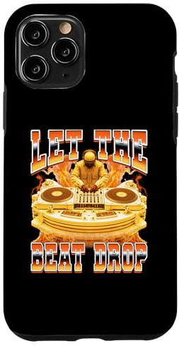 DJ Discjockey Disc Jockey Tocadiscos 90s Let The Beat Drop Carcasa para iPhone 11 Pro