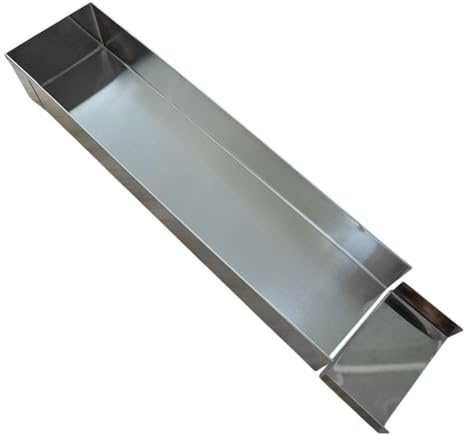 Homeponnew Stampo per tiramisù in acciaio inox, 40 x 10 cm, con coperchio rimovibile, teglia rettangolare per dolci, adatta al forno, compatibile con la maggior parte dei forni, 40 x 8 x 6 cm