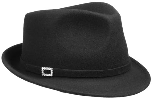 CAPPELLISHOP Starlight Trilby Cappello in Feltro di Lana Prodotto in Italia Donna Tutto l Anno