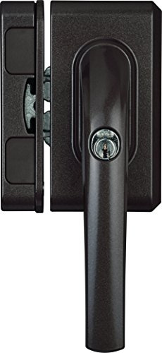 Abus Fo500N Al0089 Maniglia con Blocco, Serratura a Spinta con Cilindro per Finestre, Chiave Maestra, Livello di Sicurezza: 10, 71322, Marrone