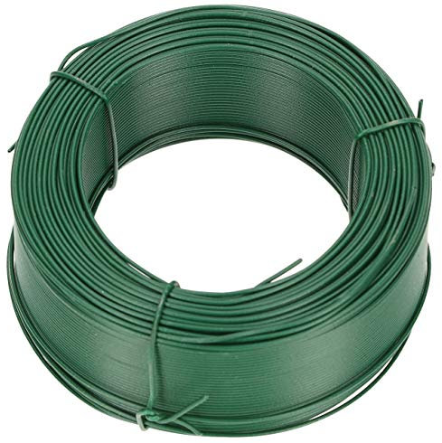 KOTARBAU® Rollo de Alambre de Acero plastificado con Acabado en Verde, Ø 1,00 mm - 100 m, Alambre de Atar Flexible para floristería o jardín, para Plantas trepadoras y hortalizas, Bricolaje