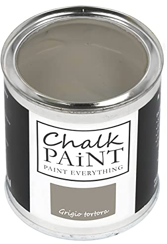 CHALK PAINT Everything Grigio Tortora 750 ml - SENZA CARTEGGIARE Colora Facilmente Tutti i Materiali