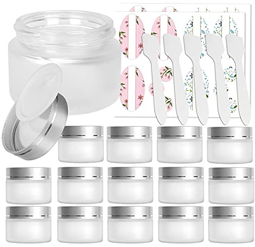 15-pack, 30 ml frostade glasburkar med silverlock och innerfoder
