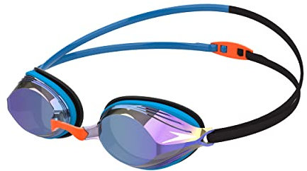 Speedo Unisex Erwachsene Vengeance Schwimmbrille | Wettkampf | Training Schwimmbrille, Pool Blue/Schwarz/Sapphire Blue, Einheitsgröße