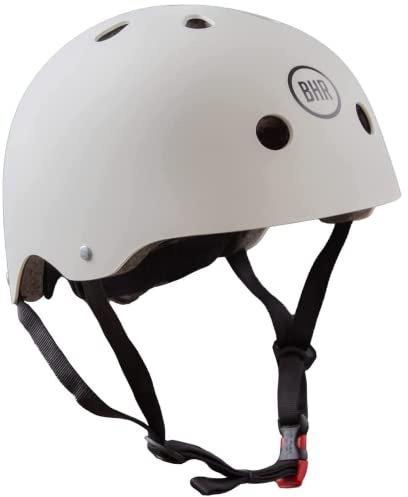 Helm für Roller und Elektroroller BHR 817 Sport | Made in EU & CE geprüft | Helm für Fahrrad, BMX, Skateboard, Skaten, Kinder, Jugendliche & Erwachsene | Perlweiß matt | XS